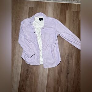 Lavender leather shirt